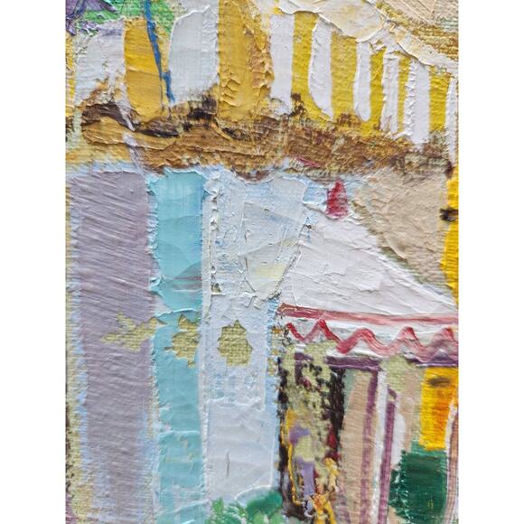 Ronni Pastorini Large Original Painting On Canvas Cityscape Signed Framed Art - Picture 6 of 11